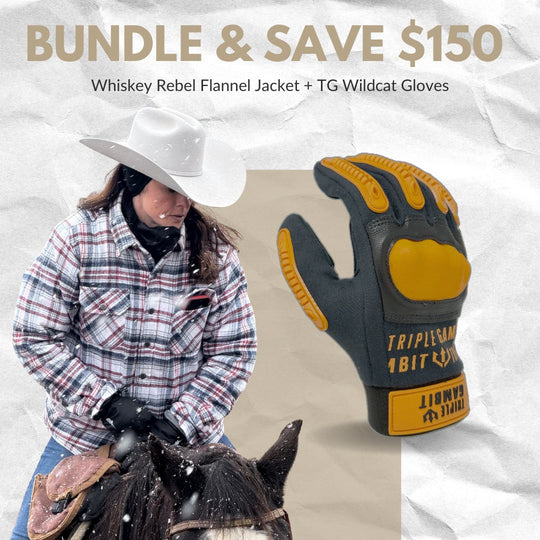 Whiskey Rebel TG Flannel Jacket + TG Wildcat Gloves Bundle